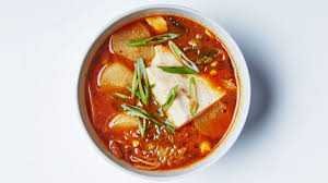 CURRY LEAF TOFU JJIGAE – A SOULFUL KOREAN STEW WITH SOUTH INDIAN ESSENCE